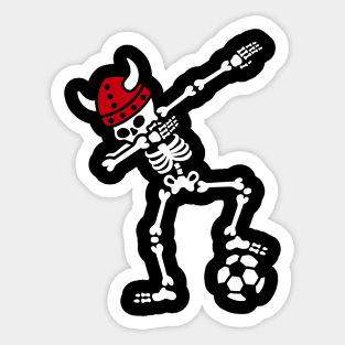 Denmark dab dabbing skeleton soccer football Sticker